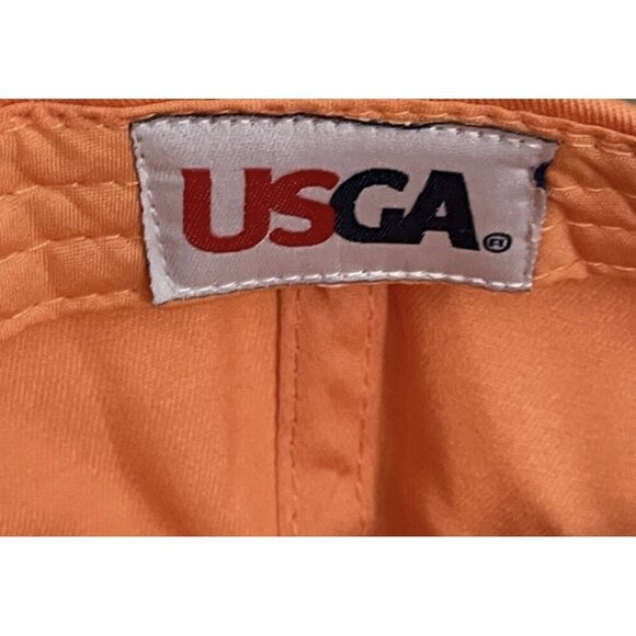 USGA Member 2015 US Open Chambers Bay Golf Strapback Dad Hat Baseball Cap Orange - Picture 9 of 11